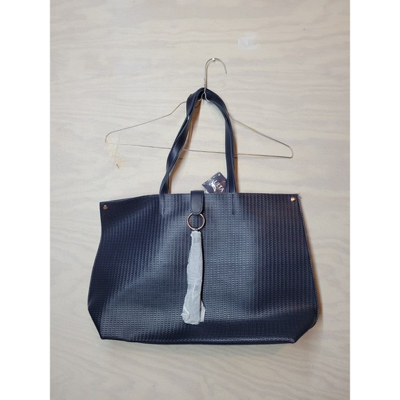 Ulta Beauty Large Blue Tote Bag With Gold Accents Snap Closure Tassel NEW - Picture 1 of 10